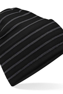 BEECHFIELD BF39R - Bonnet rayé avec rabat