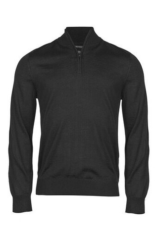 TEE JAYS TJ6010 - Mens Italian Merino Wool Blend Half Zip Sweater