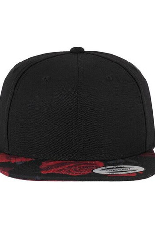 FLEXFIT F6089R - 6-panels cap with pink print on visor