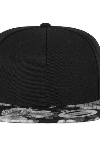 FLEXFIT F6089R - 6-panels lue med rosa trykk på bremmen