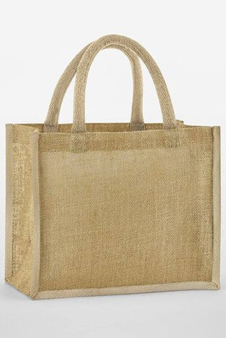 WESTFORD MILL WM473 - NATURAL STARCHED JUTE MIDI TOTE