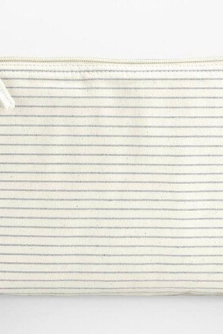 WESTFORD MILL WM253 - STRIPED ORGANIC COTTON ACCESSORY POUCH