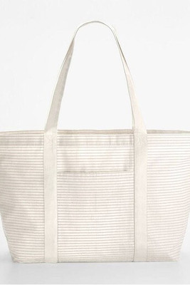 WESTFORD MILL WM255 - STRIPED ORGANIC COTTON SHOPPER