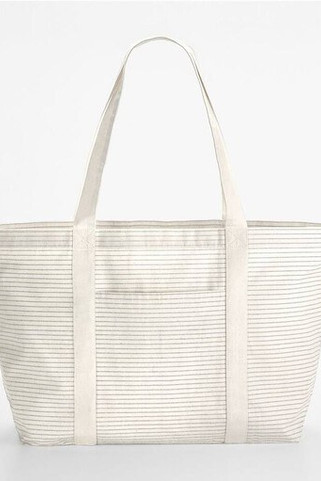 WESTFORD MILL WM255 - STRIPED ORGANIC COTTON SHOPPER
