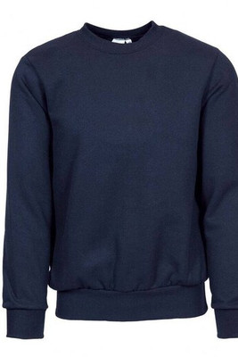 VESTI IT465 - Classic Ribbed Cotton Blend Crewneck Sweatshirt