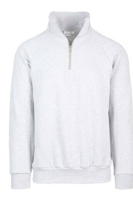 VESTI IT503 - Pull Zippé à Col Montant en Coton Mélangé