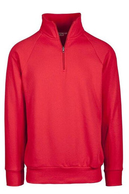 VESTI IT503 - Pull Zippé à Col Montant en Coton Mélangé