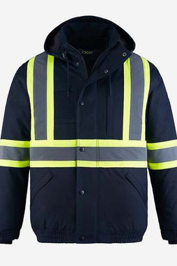 CX2 HiVis L01277 - Peterbuilt Blouson D’Aviateur Haute-Visibilité 3 En 1  