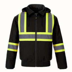 CX2 HiVis L01290 - Veste Bomber Hivis avec Doublure Sherpa