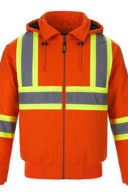 CX2 HiVis L01290 - Veste Bomber Hivis avec Doublure Sherpa