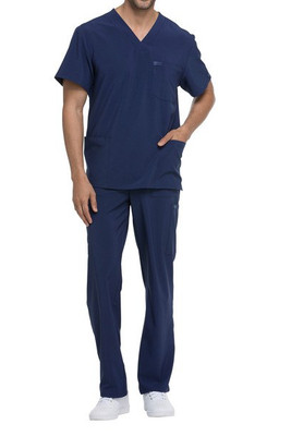 Dickies Medical DKE645 - Men's Utility V-Neck Top with Multi-Pocket Design