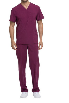 Dickies Medical DKE645 - Men's Utility V-Neck Top with Multi-Pocket Design