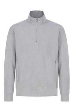 Henbury H842 - Eco-Friendly Unisex Zipped Neck Sweatshirt