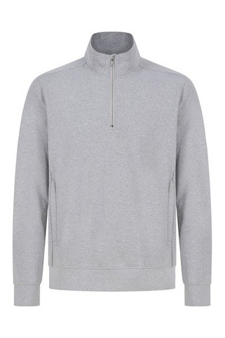Henbury H842 - Unisex sweatshirt med lynlås i halsen