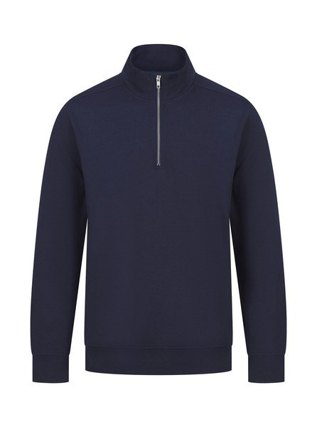 Henbury H842 - Eco-Friendly Unisex Zipped Neck Sweatshirt