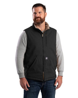 Berne V818 - Mens Heartland Sherpa-Lined Washed Duck Vest