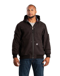 Berne HJ59 - Mens Heartland Duck Flannel-Lined Hooded Jacket
