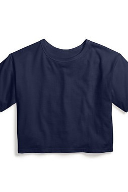 CHAMPION T435C - Girls Cropped Cotton Tee