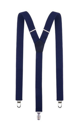 KARLOWSKY KYAG2 - Elegant Black Y-Shape Leather Suspenders