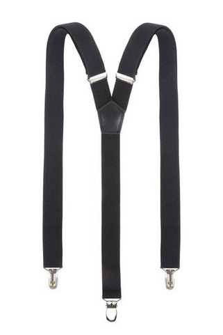 KARLOWSKY KYAG2 - Elegante Y-Form Hosenträger mit Lederakzenten