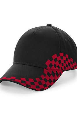 Beechfield B159 - Premium Cotton Racing Cap with Chequer Design
