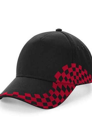 Beechfield B159 - Premium Cotton Racing Cap with Chequer Design