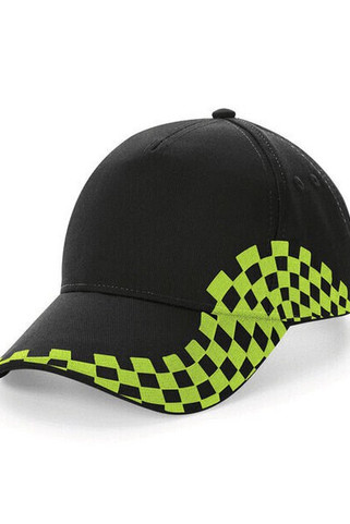 Beechfield B159 - Premium Cotton Racing Cap with Chequer Design