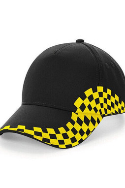 Beechfield B159 - Premium Cotton Racing Cap with Chequer Design