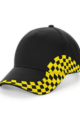 Beechfield B159 - Premium Cotton Racing Cap with Chequer Design