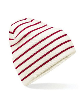 Beechfield B39R - Eco-Friendly Double Layer Striped Beanie with Cuff