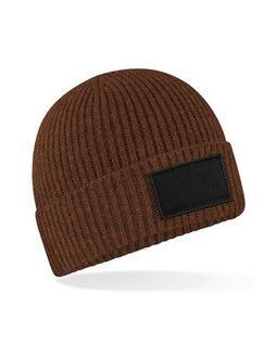 Beechfield B442R - Eco-Friendly Ribbed Knit Beanie with Patch
