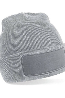 Beechfield B445 - Trendy Patch Beanie til Mænd i Forskellige Farver