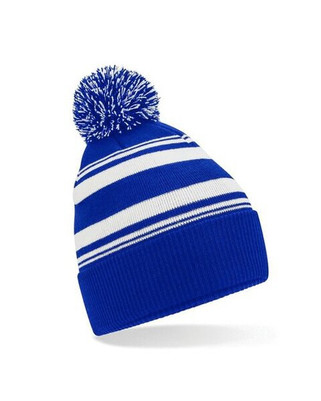 Beechfield B473R - Eco-Friendly Striped Beanie with Pom Pom