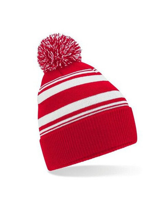 Beechfield B473R - Eco-Friendly Striped Beanie with Pom Pom