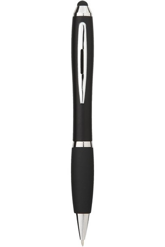 Stylo bille stylet coloré avec grip noir Nash (encre noire) - EgotierPro 106392