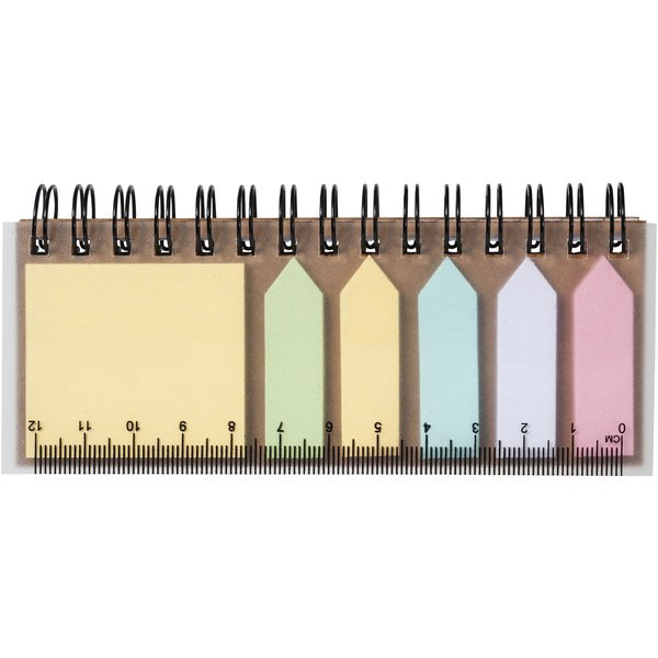 Spinner spiral notebook with coloured sticky notes - EgotierPro 106736
