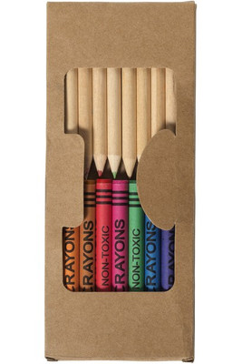 Lucky 19-piece coloured pencil and crayon set - EgotierPro 106788
