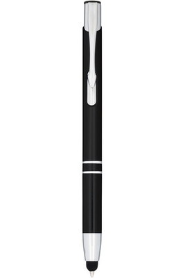 Moneta anodized aluminium click stylus ballpoint pen (blue ink) - EgotierPro 107298