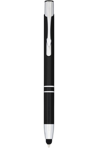 Moneta anodized aluminium click stylus ballpoint pen (blue ink) - EgotierPro 107298