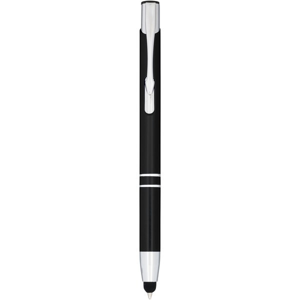 Moneta anodized aluminium click stylus ballpoint pen (blue ink) - EgotierPro 107298