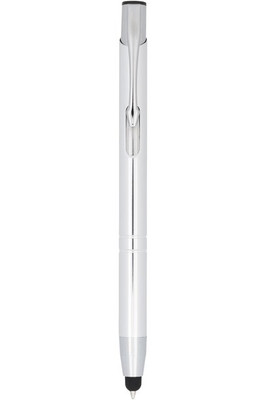 Moneta anodized aluminium click stylus ballpoint pen (blue ink) - EgotierPro 107298