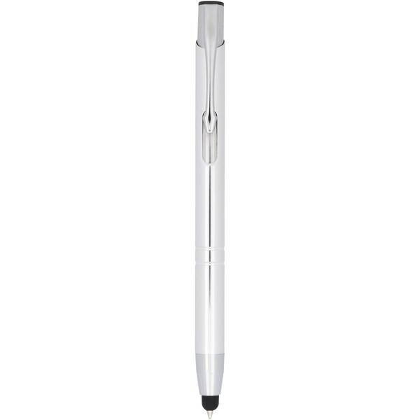 Moneta anodized aluminium click stylus ballpoint pen (blue ink) - EgotierPro 107298