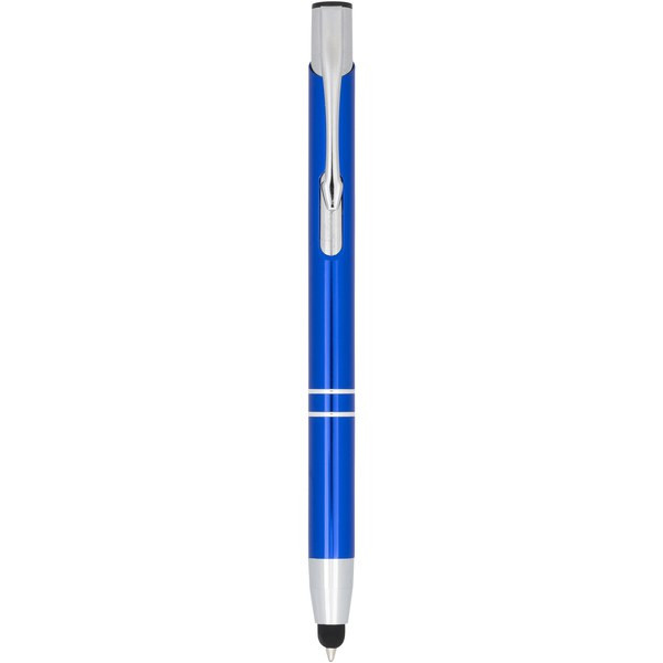 Moneta anodized aluminium click stylus ballpoint pen (blue ink) - EgotierPro 107298