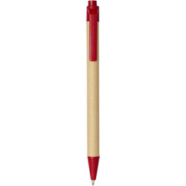 EgotierPro 107384 - Stylo bille en carton recyclé et plastique de maïs Berk