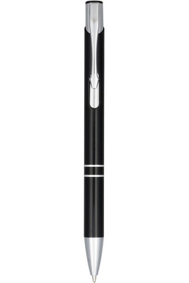 Moneta anodized aluminium click ballpoint pen (black ink) - EgotierPro 107583