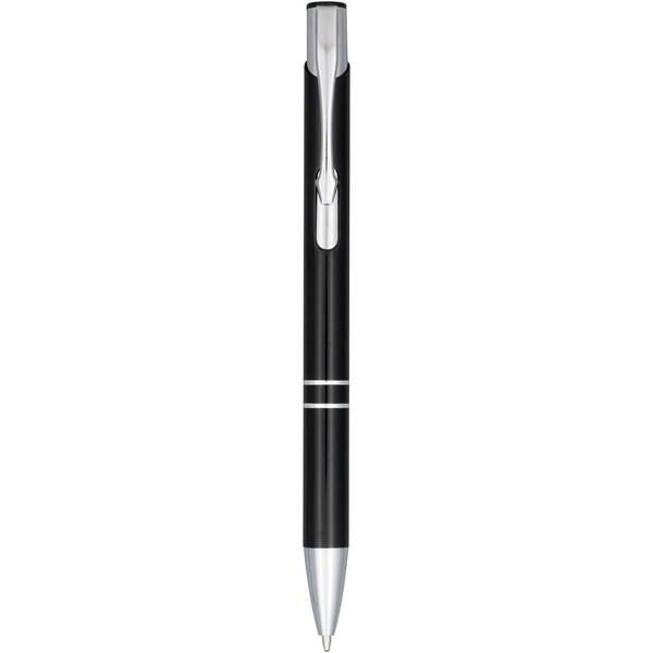 Moneta anodized aluminium click ballpoint pen (black ink) - EgotierPro 107583