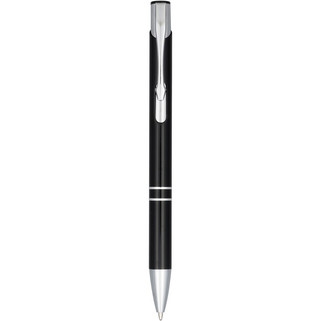 Stylo bille rétractable en aluminium anodisé Moneta (encre noire) - EgotierPro 107583