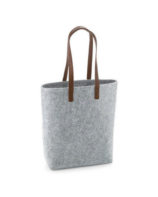 Bagbase BG738 - Elegant Polyester Felt Tote with Leather Straps
