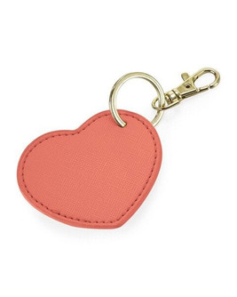 Bagbase BG746 - Elegant Heart-Shaped Leather-Look Key Clip Charm