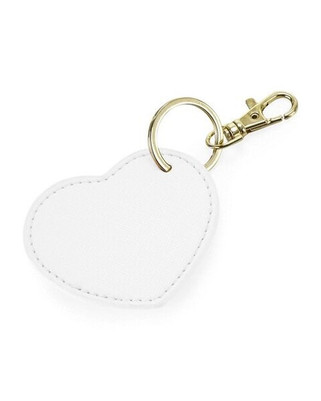 Bagbase BG746 - Elegant Heart-Shaped Leather-Look Key Clip Charm